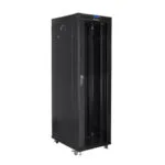 Lanberg Επιδαπέδια Καμπίνα Rack 42U 80x80cm Μαύρο FF01-8842-12BL