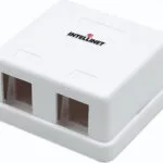 Intellinet Διπλή Εξωτερική Πρίζα Δικτύου RJ45 σε Λευκό Χρώμα 162852