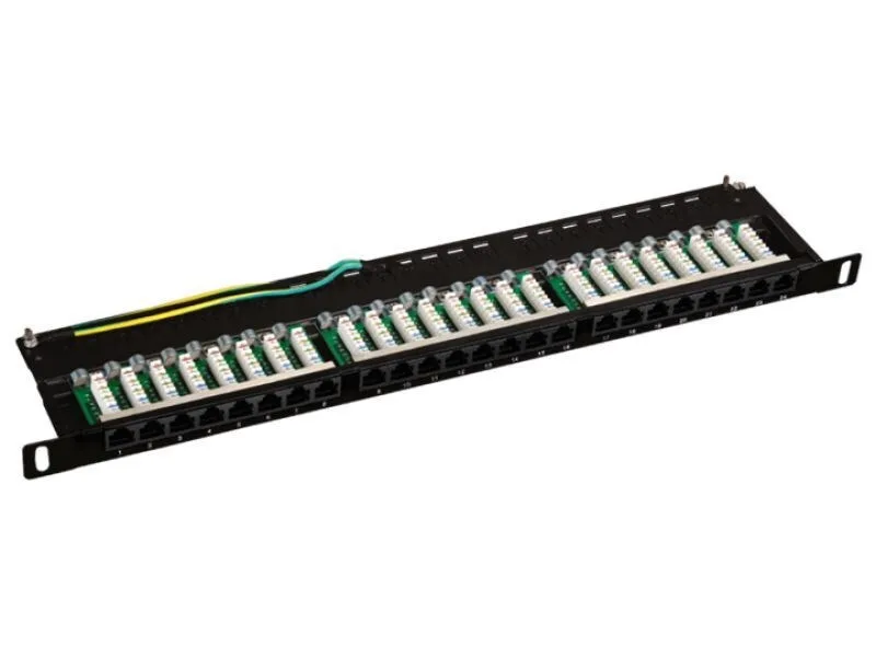 A-LAN Patch Panel για Rack 0.5U 24 Θυρών Μαύρο PK032 - Image 1
