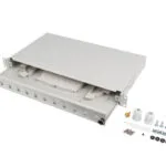 Lanberg Οπτικό Patch Panel για Rack 1U 19" 12 Θυρών Γκρι FOP1-12SS-LDS