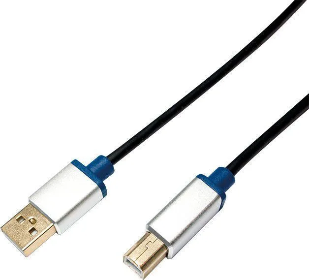 LogiLink USB 2.0 Cable USB-A male - USB-B male Μαύρο 2m BUAB220 - Image 1