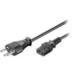 Goobay Swiss Schuko - IEC C13 Cable 2m Μαύρο 93617