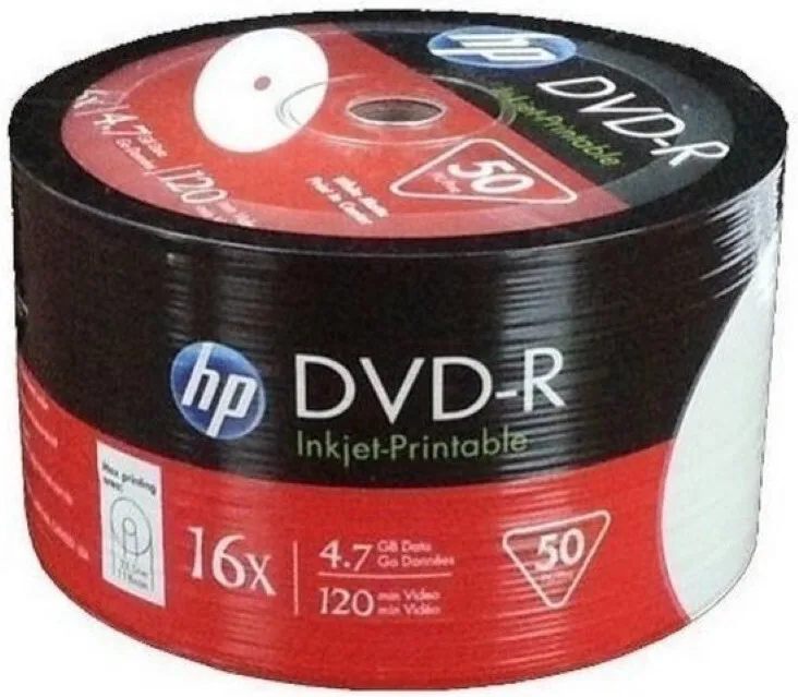20240209110150_hp_egrapsima_dvd_r_16x_printable_4_7gb_cake_box_50tmch_hpp1650 HP Εγγράψιμα DVD-R 16x Printable 4.7GB Cake Box 50τμχ (HPP1650-) - Image 1