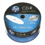 HP Εγγράψιμα CD-R 52x Printable 700MB Cake Box 50τμχ (CRE00070WIP-3)
