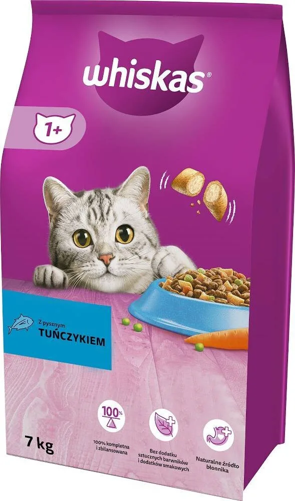 20240213114944_whiskas_xira_trofi_gia_enilikes_gates_me_tono_7kg Whiskas 1+ Ξηρά Τροφή χωρίς Γλουτένη για Ενήλικες Γάτες με Τόνο 7kg - Image 1