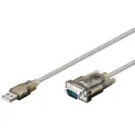 Goobay Καλώδιο RS232 9-pin male σε USB-A 1.5m (95435)