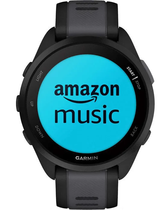 Garmin Forerunner 165 Music 43mm Αδιάβροχο Smartwatch με Παλμογράφο (Black/Slate Gray) - Image 1