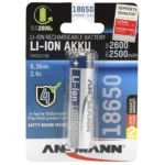 Ansmann Akku Επαναφορτιζόμενη Μπαταρία 18650 Li-ion 2600mAh 3.6V 1τμχ
