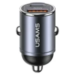Usams Φορτιστής Αυτοκινήτου 30W Γρήγορης Φόρτισης με μία Θύρα: 1xUSB Γκρι