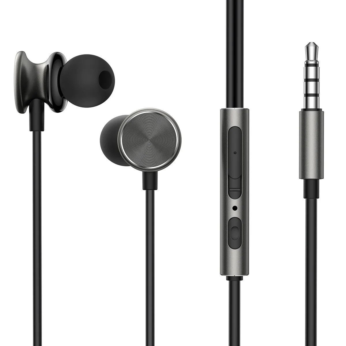 Joyroom JR-EW03 In-ear Handsfree Ακουστικά με Βύσμα 3.5mm Γκρι - Image 1