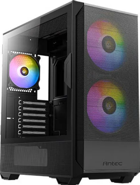 Antec NX416L Gaming Midi Tower Κουτί Υπολογιστή με Πλαϊνό Παράθυρο και RGB Φωτισμό Μαύρο - Image 1