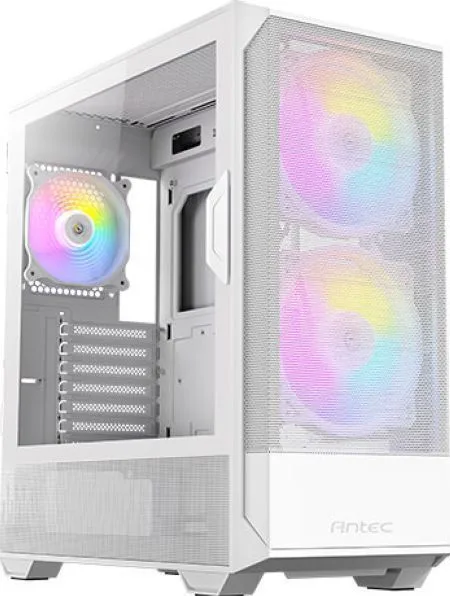Antec NX416L Gaming Midi Tower Κουτί Υπολογιστή με Πλαϊνό Παράθυρο και RGB Φωτισμό Λευκό - Image 1