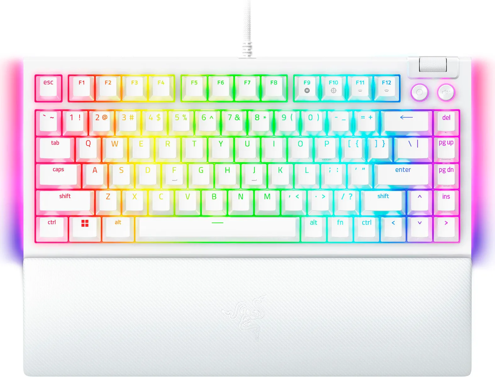 Razer BlackWidow V4 Gaming Μηχανικό Πληκτρολόγιο 75% με Razer Orange διακόπτες και RGB φωτισμό (Αγγλικό US) Λευκό - Image 1