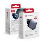 Forcell Φορτιστής Χωρίς Καλώδιο GaN με Θύρα USB-A και Θύρα USB-C 45W Power Delivery / Quick Charge 4.0 Γκρι