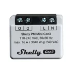 Shelly PM Mini Gen3 Smart Switch 1 Καναλιού Wi-Fi, Bluetooth & RF 16A (με Ουδέτερο)