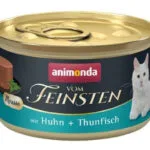Animonda Vom Feinsten Υγρή Τροφή για Ενήλικες Γάτες σε Κονσέρβα με Κοτόπουλο και Τόνο χωρίς Σιτηρά & Γλουτένη 85gr DLKANMKAM0021