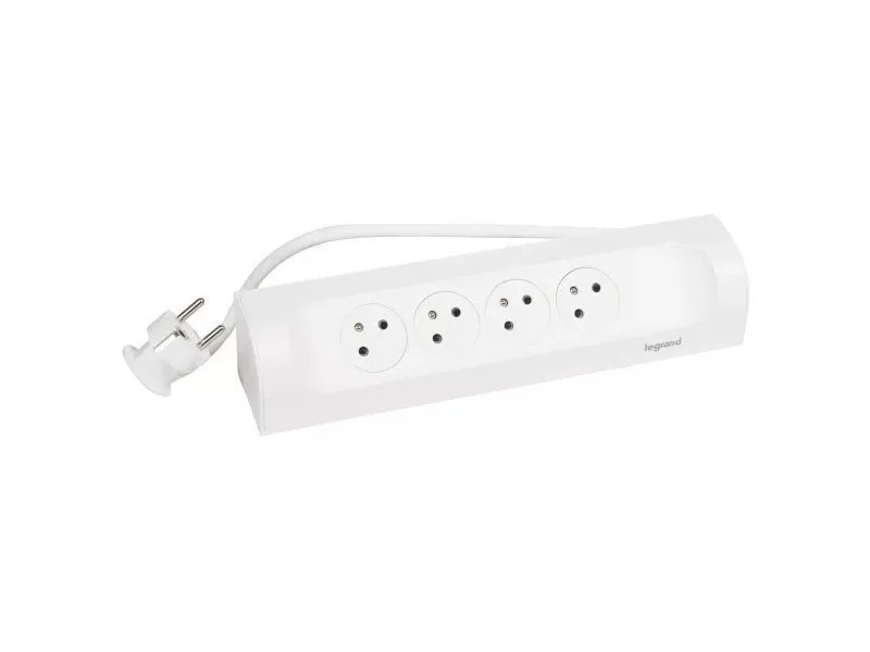 20240304111157_legrand_polyprizo_4_theseon_me_kalodio_1m_leyko_allgrpa04940400 Legrand Backlooser Πολύπριζο 4 Θέσεων με Καλώδιο 1m ALLGRPA04940400 - Image 1