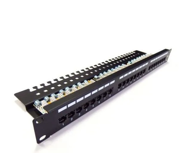 Digitus Patch Panel Shielded για Rack 1U 19" 24 Θυρών cat6 Μαύρο DN-91624S-EC - Image 1