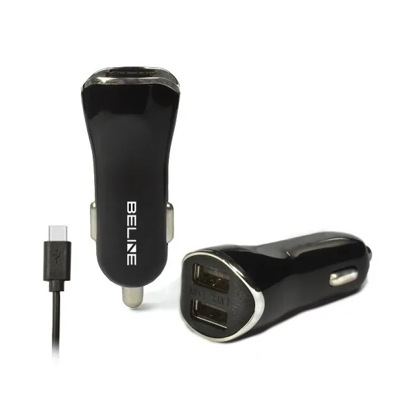 Beline Φορτιστής Αυτοκινήτου 10W 2.1A με Θύρες: 2xUSB Μαύρος - Image 1