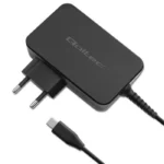 Qoltec Φορτιστής με Ενσωματωμένο Καλώδιο GaN USB-C 90W Μαύρος (Power Pro)