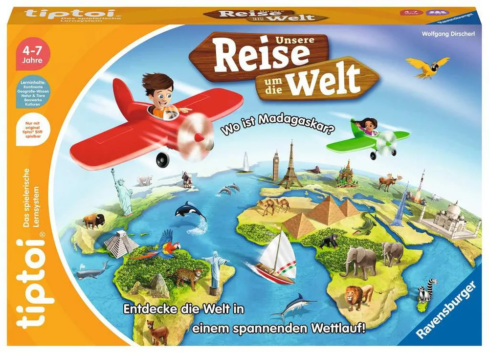 Επιτραπέζιο Παιχνίδι Unsere Reise um die Welt για 1-4 Παίκτες 4+ Ετών 00117 (GER) Ravensburger - Image 1