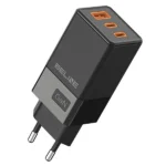 Beline Φορτιστής Χωρίς Καλώδιο GaN με Θύρα USB-A και 2 Θύρες USB-C 65W Power Delivery / Quick Charge 3.0 Μαύρος (BLN3CB65)