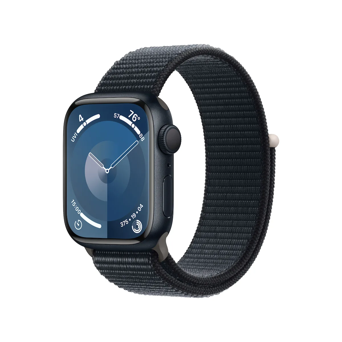 Apple Watch Series 9 Aluminium 41mm Αδιάβροχο με Παλμογράφο (Midnight Aluminium Case με Sport Loop Midnight (S/M)) - Image 1