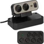 Brennenstuhl Πολύπριζο Aσφαλείας 9 Θέσεων με 2 USB-A, 1 USB-C, Διακόπτη και Καλώδιο 2m 1153580210