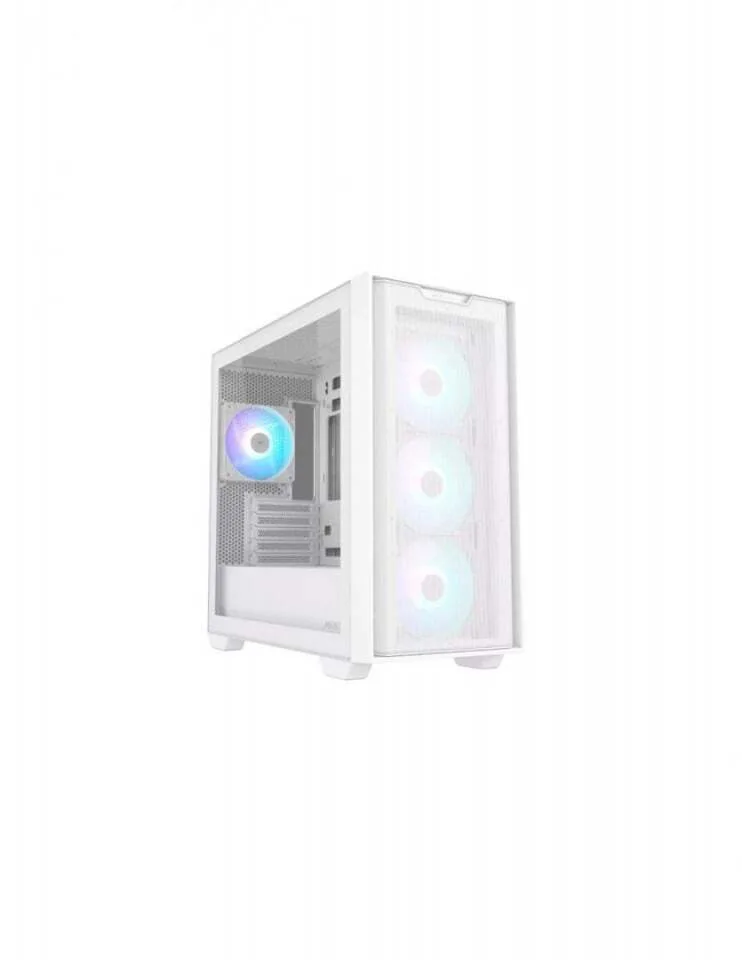 Asus A21 Plus Gaming Midi Tower Κουτί Υπολογιστή με Πλαϊνό Παράθυρο και RGB Φωτισμό Λευκό - Image 1