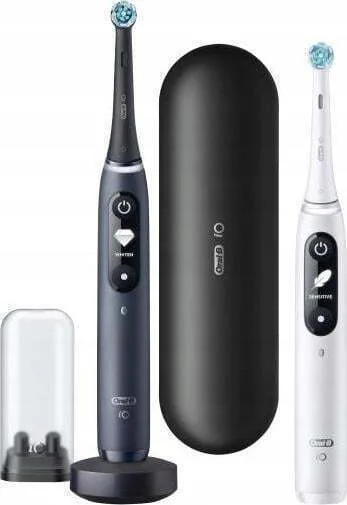 Oral-B iO Series 7 Water Flosser με Αισθητήρα Πίεσης και Θήκη Ταξιδίου Μαύρο Διπλή Συσκευασία - Image 1