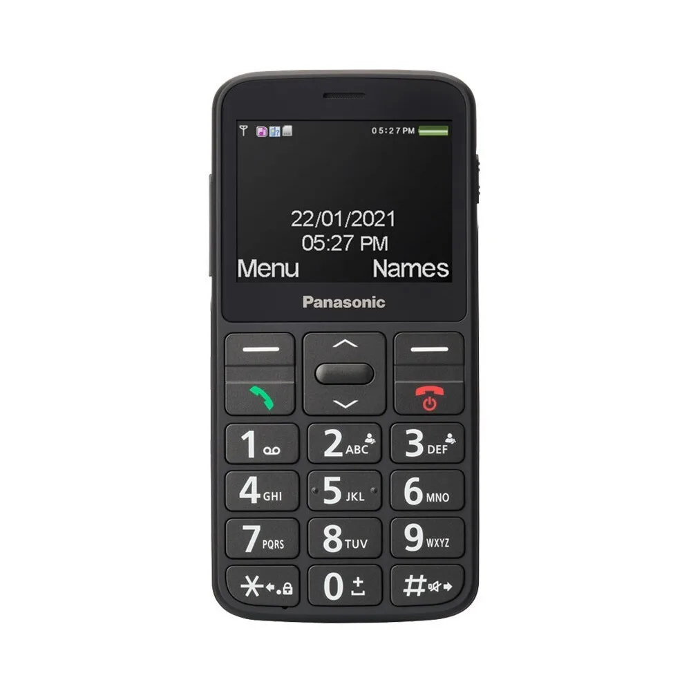 Panasonic KX-TU160 Single SIM Κινητό με Μεγάλα Κουμπιά Μαύρο - Image 1