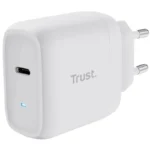 Trust Φορτιστής με Θύρα USB-C και Καλώδιο USB-C - USB-C 45W Power Delivery Λευκός (Maxo)