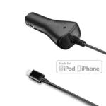 Celly Φορτιστής Αυτοκινήτου Car Charger 1A Lightning 5W 1A μαζί με Καλώδιο Lightning Μαύρος CCIP5