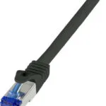 LogiLink S/FTP Cat.6a Καλώδιο Δικτύου Ethernet 1.5m Μαύρο 1τμχ C6A043S