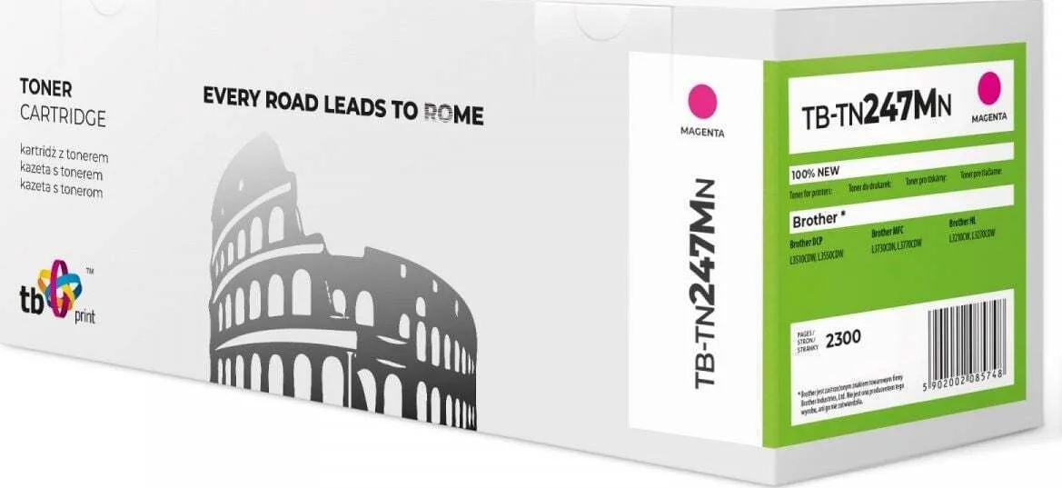 TB Print Συμβατό Toner για Laser Εκτυπωτή Brother NoName 2300 Σελίδων Ματζέντα (TB-TN247MN) - Image 1