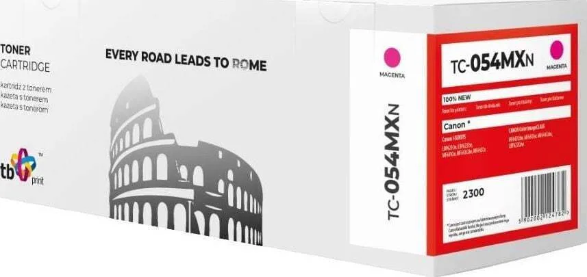TB Print Συμβατό Toner για Laser Εκτυπωτή Canon TC-054H, 054MXN Ματζέντα με Chip TC-054MXN - Image 1