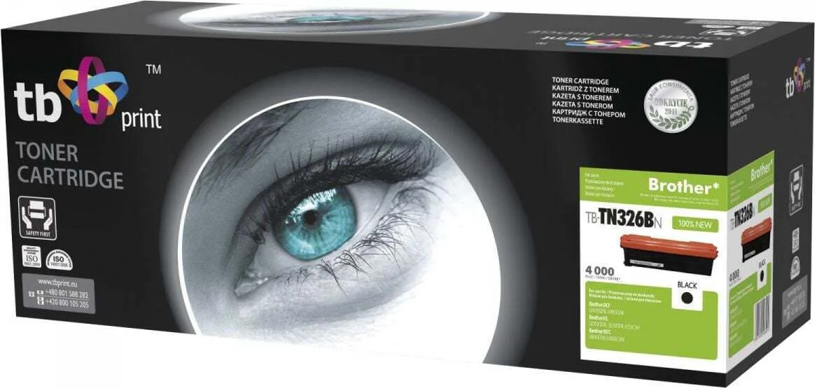 TB Print Συμβατό Toner για Laser Εκτυπωτή HP TN-326 4000 Σελίδων Μαύρο (TB-TN326BN) - Image 1