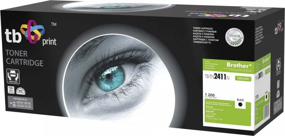 TB Print Συμβατό Toner για Laser Εκτυπωτή Brother TB-TN2411N, TN2411 Μαύρο (TB-TN2411N) - Image 1