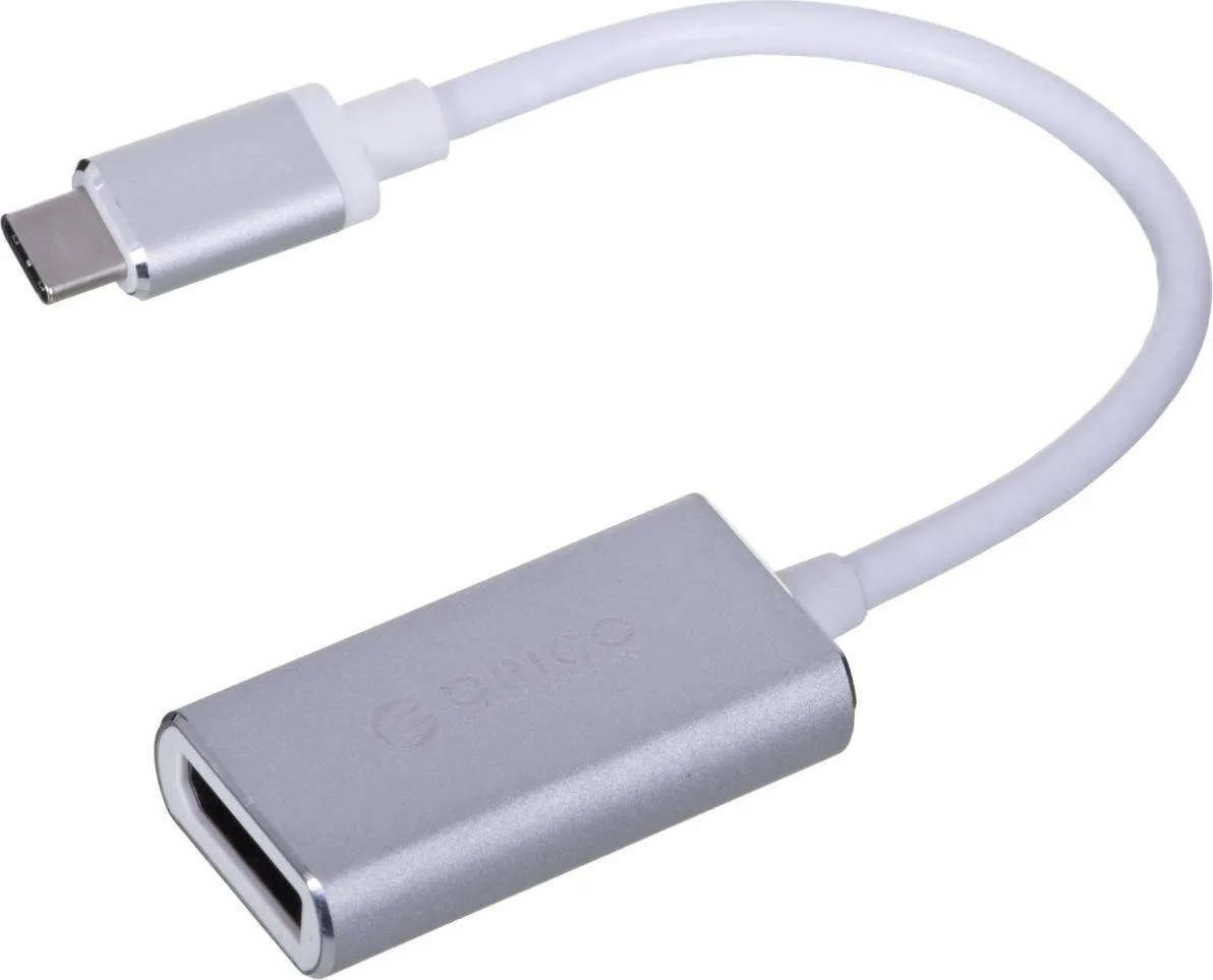 Orico Μετατροπέας USB-C / DisplayPort male σε USB-C / DisplayPort female Γκρι 1τμχ (XC-103-SV-BP) - Image 1