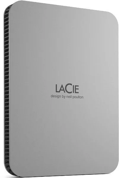 Lacie Mobile Drive v2 USB 3.2 Εξωτερικός HDD 1TB 2.5" Ασημί - Image 1