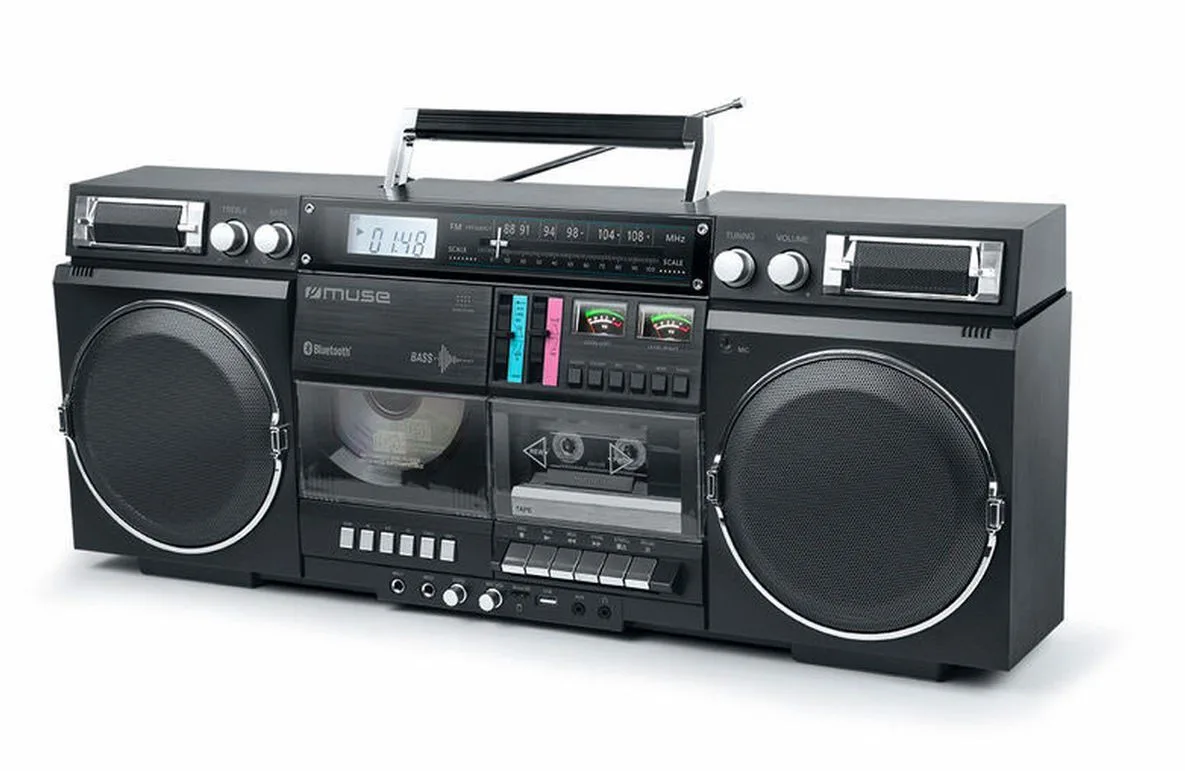 Muse Φορητό Ηχοσύστημα M-380 M-380GB με Bluetooth / CD / MP3 / USB / Κασετόφωνο / Ραδιόφωνο σε Μαύρο Χρώμα - Image 1