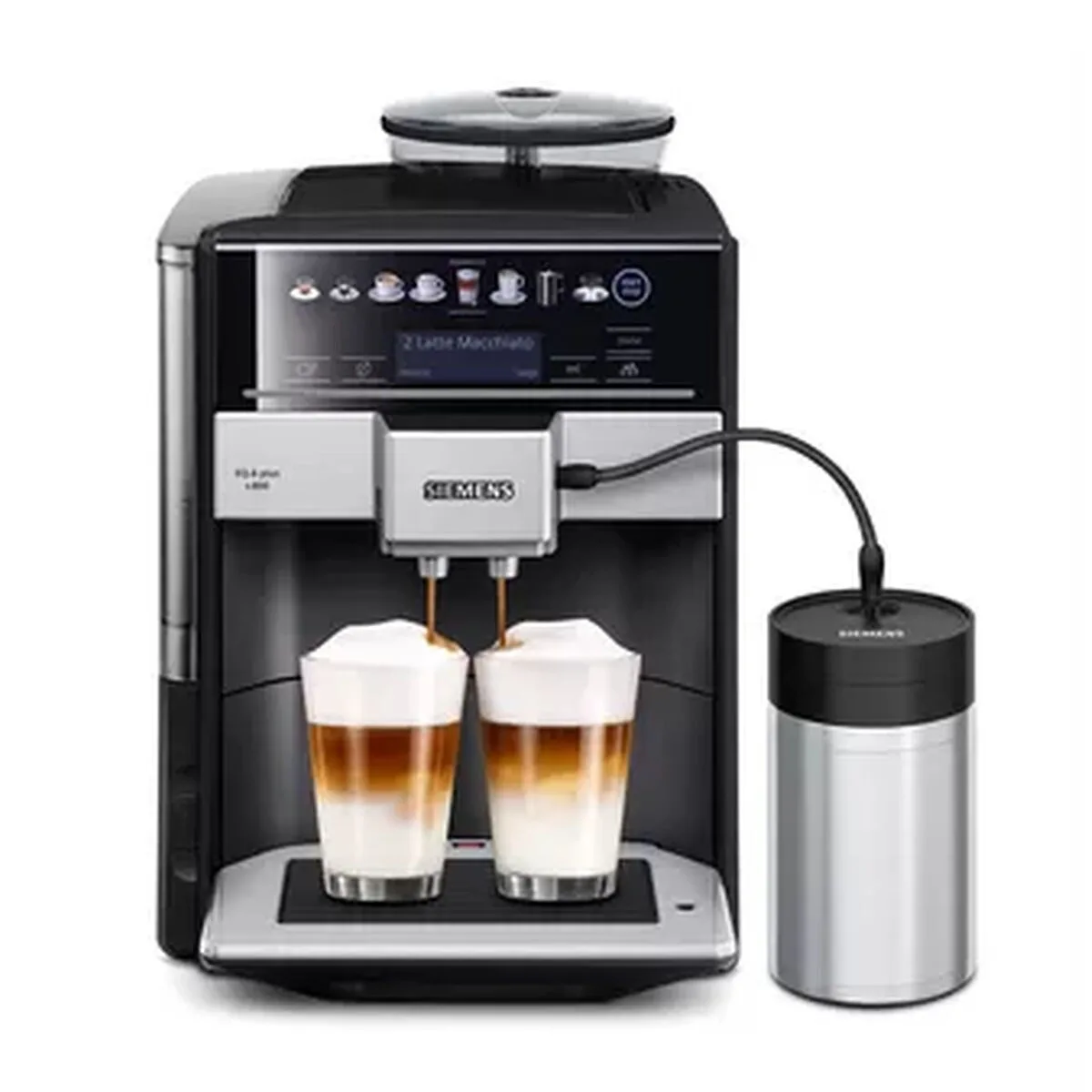 Siemens Eq.6 Αυτόματη Μηχανή Espresso 1500W Πίεσης 19bar για Cappuccino με Μύλο Άλεσης Μαύρη - Image 1