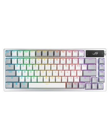 Asus ROG Azoth Ασύρματο Gaming Μηχανικό Πληκτρολόγιο 75% με ROG NX Red διακόπτες και RGB φωτισμό (International English) Λευκό - Image 1