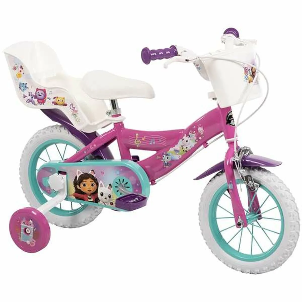 20240424142023_gabby_s_dollhouse_12_paidiko_podilato_polis_roz Gabby's Dollhouse 12" Παιδικό Ποδήλατo Πόλης Ροζ - Image 1
