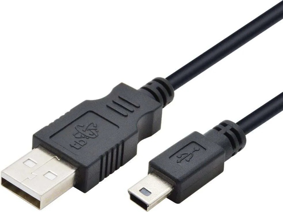 TB Print USB 2.0 Cable USB-A male - mini USB-B male Μαύρο 1.8m AKTBXKU3PBAW18B - Image 1