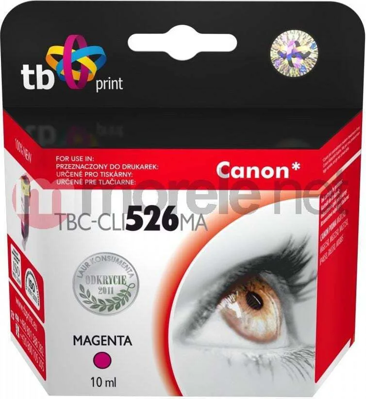 TB Print Συμβατό Μελάνι Εκτυπωτή InkJet HP 10ml Ματζέντα 1τμχ TBCCLI526MA - Image 1