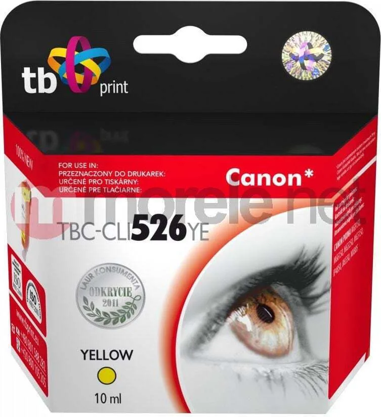 TB Print Συμβατό Μελάνι Εκτυπωτή InkJet HP Πολλαπλό (Color) 1τμχ TBC-CLI526YE - Image 1