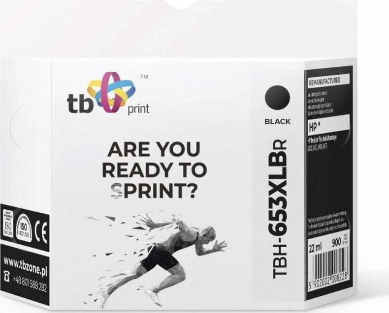 TB Print Συμβατό Μελάνι Εκτυπωτή InkJet HP TBH-653XLBR 22ml Μαύρο 1τμχ 1_783279 - Image 1