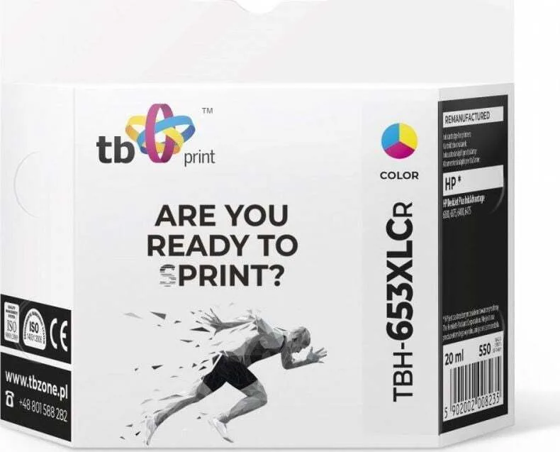 TB Print Συμβατό Μελάνι Εκτυπωτή InkJet HP TBH-653XLCR 20ml Πολλαπλό (Color) 1τμχ 1_783280 - Image 1