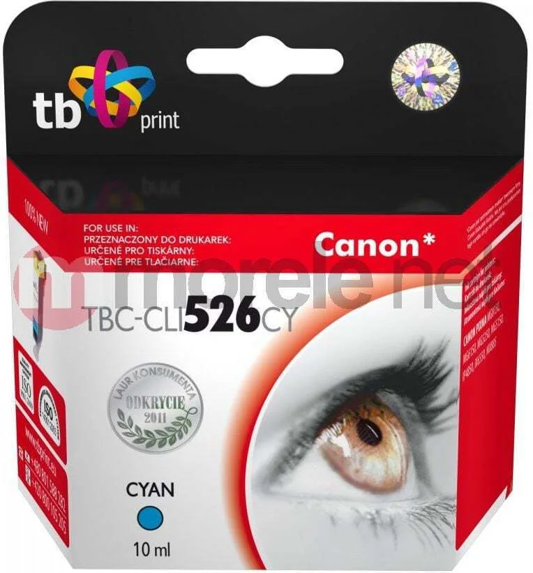 TB Print Συμβατό Μελάνι Εκτυπωτή InkJet HP CLI-526CY/CLI-526Y 10ml Κυανό 1τμχ TBCCLI526CY - Image 1